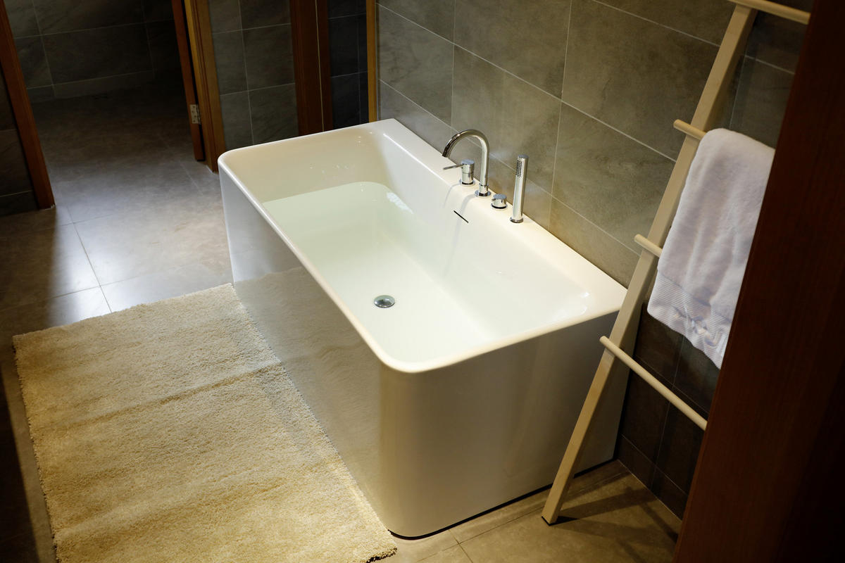 BADEWANNE freistehend, Wandmontage  170/80/58,5 cm  - Weiß, MODERN, Kunststoff (170/80/58,5cm)