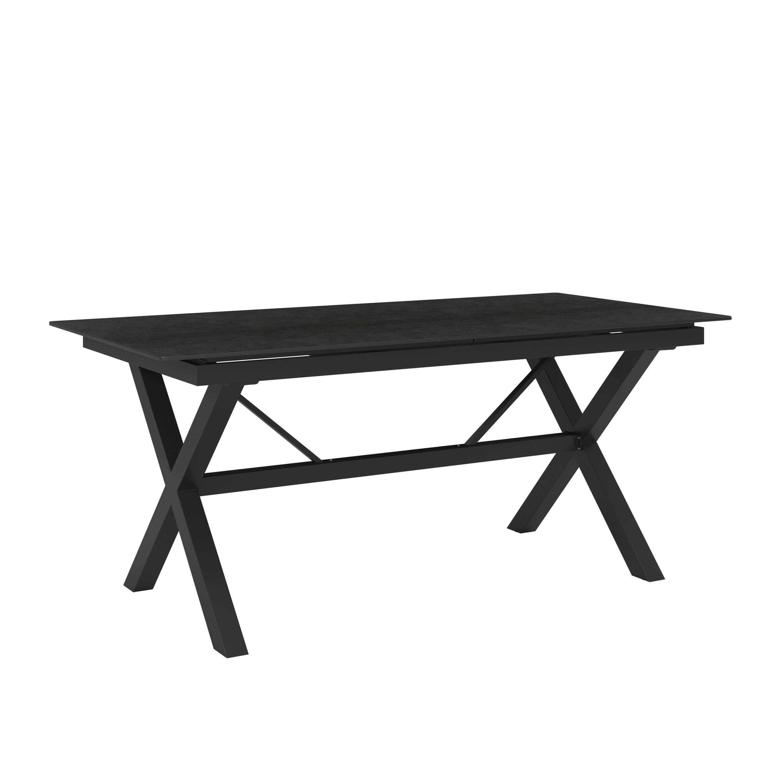 GARTENTISCH 180 -240/89/75 cm  - Anthrazit/Grau, MODERN, Kunststoff/Metall (180 -240/89/75cm) - Amatio