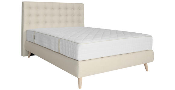 BOXSPRINGBETT 120/200 cm  in Beige  - Beige, Design, Holz/Textil (120/200cm) - Carryhome