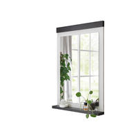 WANDSPIEGEL 66/95/10 cm  - Anthrazit/Weiß, Design, Glas/Holzwerkstoff (66/95/10cm) - Modante