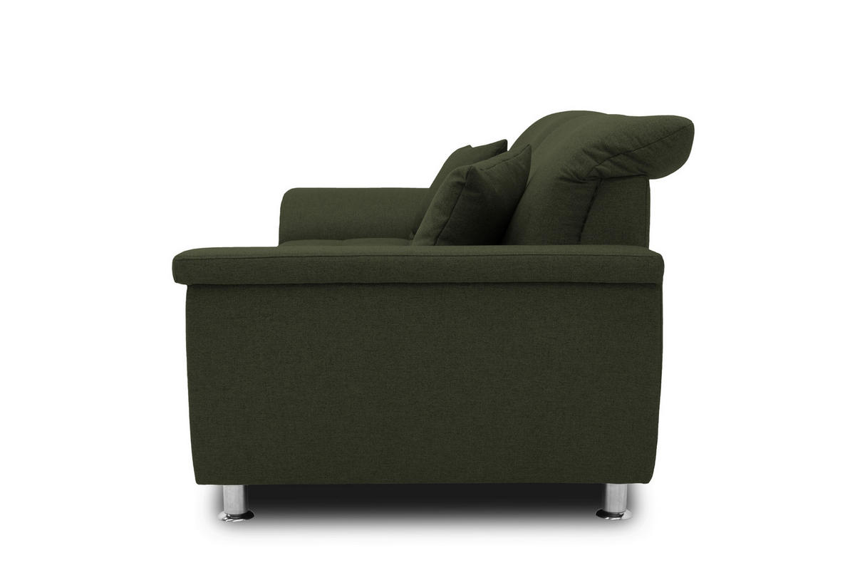 2-SITZER-SOFA in Webstoff Grün  - Chromfarben/Grün, KONVENTIONELL, Textil/Metall (210/81/97cm) - MID.YOU