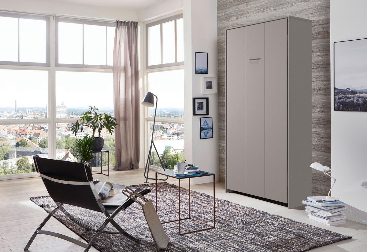 SCHRANKBETT 90/200 cm,  in Sahara, Lattenrost inkl.  - Sahara, KONVENTIONELL, Holz/Metall (90/200cm) - MID.YOU