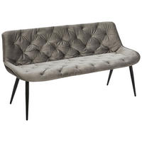 LAVICA, topoľ, sivá, čierna - čierna/sivá, Modern, kov/drevo (160/84/69cm) - Livetastic