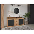 SIDEBOARD  in 195/88/38 cm  - Anthrazit/Schwarz, KONVENTIONELL, Holzwerkstoff/Kunststoff (195/88/38cm) - Xora
