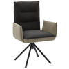 ARMLEHNSTUHL  in Flachgewebe  - Greige/Anthrazit, Design, Textil/Metall (59/93/59cm) - Dieter Knoll