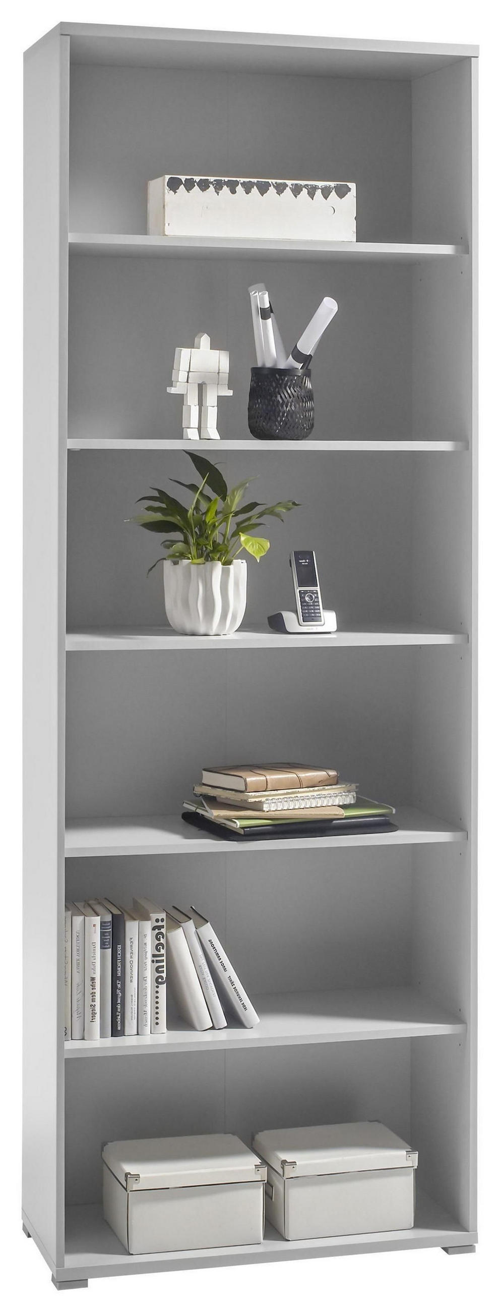 REGAL ZA DOKUMENTE svijetlo siva - srebrne boje/svijetlo siva, Design, drvni materijal (79/220/35cm) - Xora