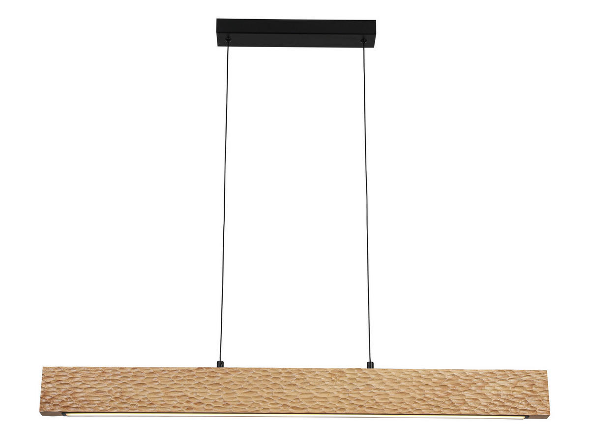 HÄNGELEUCHTE 100/6/120 cm  - Schwarz/Naturfarben, Trend, Holz/Kunststoff (100/6/120cm) - Collett's Monde