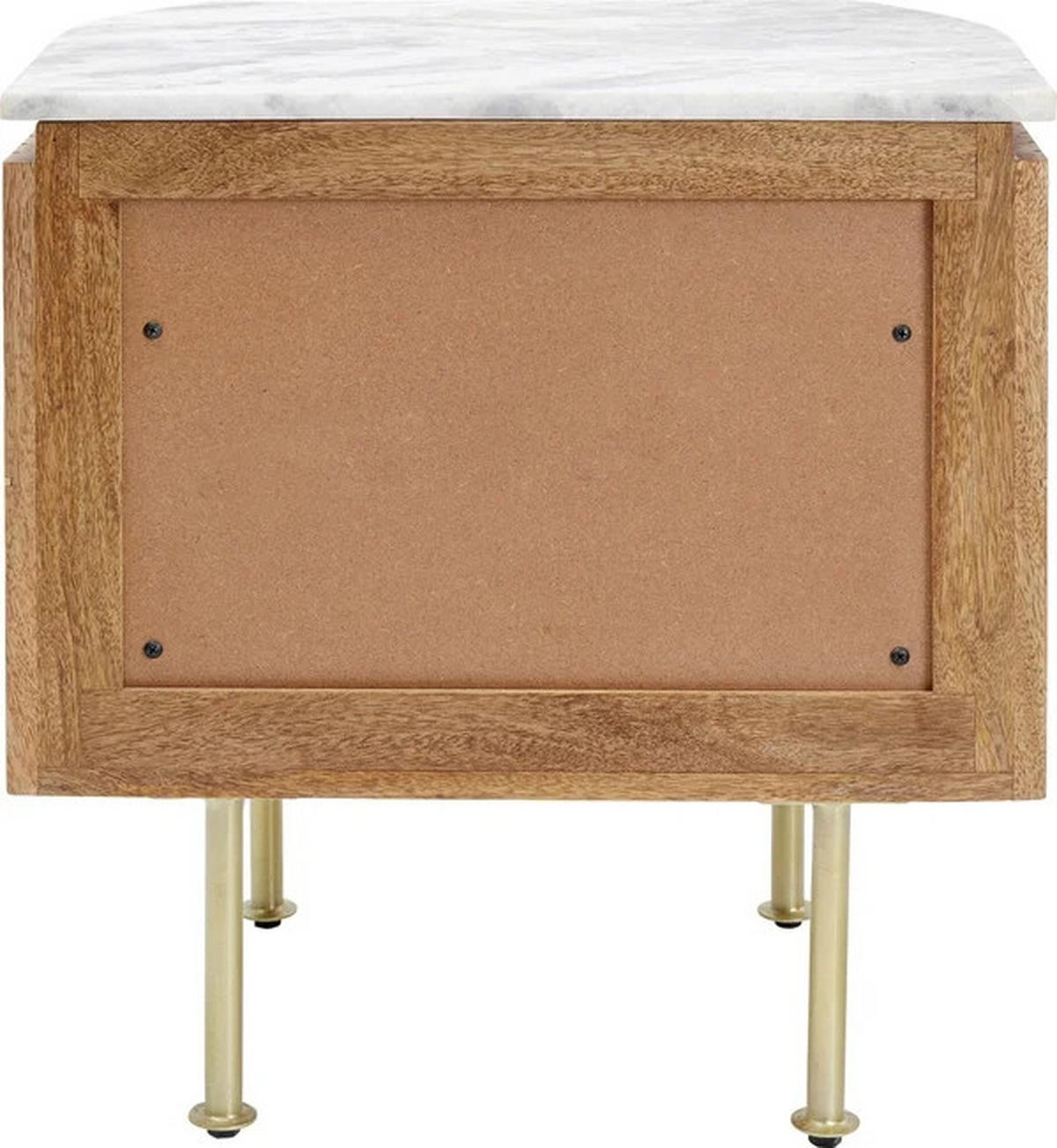 KOMMODE Braun, Beige  50/55/35 cm  - Beige/Goldfarben, Design, Holz/Stein (50/55/35cm) - Kare-Design