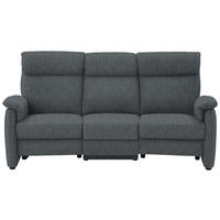 TRAPEZSOFA in Flachgewebe Anthrazit  - Anthrazit/Schwarz, Konventionell, Textil/Metall (219/107/97cm) - Pure Home Comfort