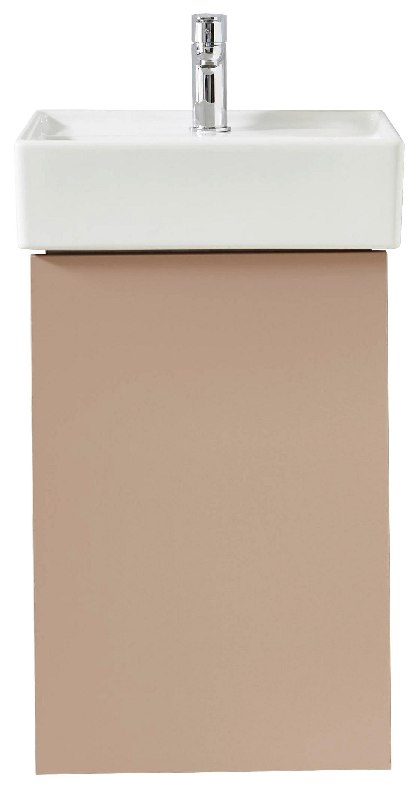 WASCHTISCHKOMBI 43 cm  - Koralle/Schwarz, MODERN, Keramik/Holzwerkstoff (43cm) - Celina Home