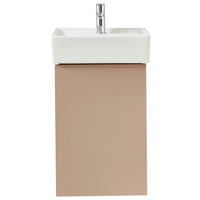 WASCHTISCHKOMBI 43 cm  - Koralle/Schwarz, MODERN, Keramik/Holzwerkstoff (43cm) - Celina Home