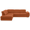 ECKSOFA Terracotta Mikrofaser  - Terracotta, Design, Textil/Metall (260/318cm) - Beldomo Speed