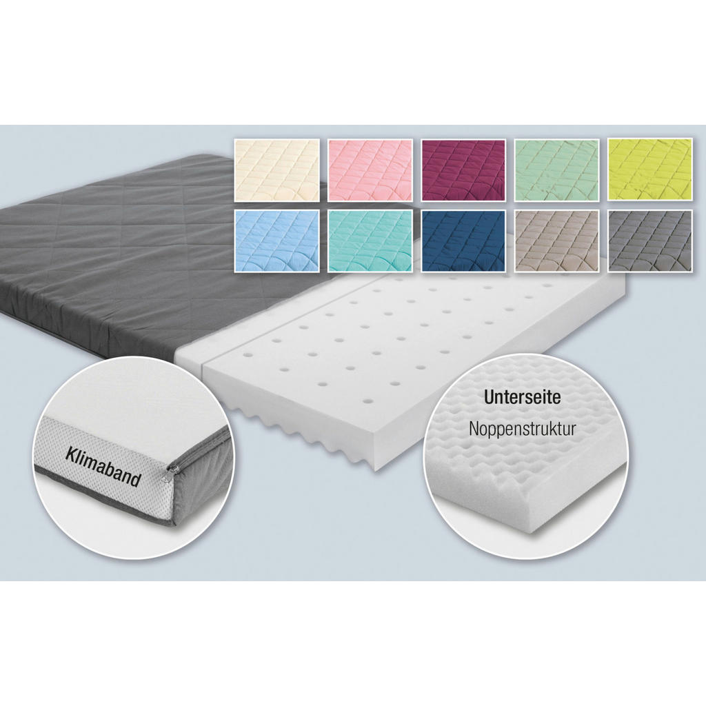 Thumbnail - Paidi Laufgittermatratze Scotty, Pastellgrün, Textil, 72.0x5.0x90.0 cm, Blauer Engel, Goldenes M, Bezug abnehmbar/waschb...