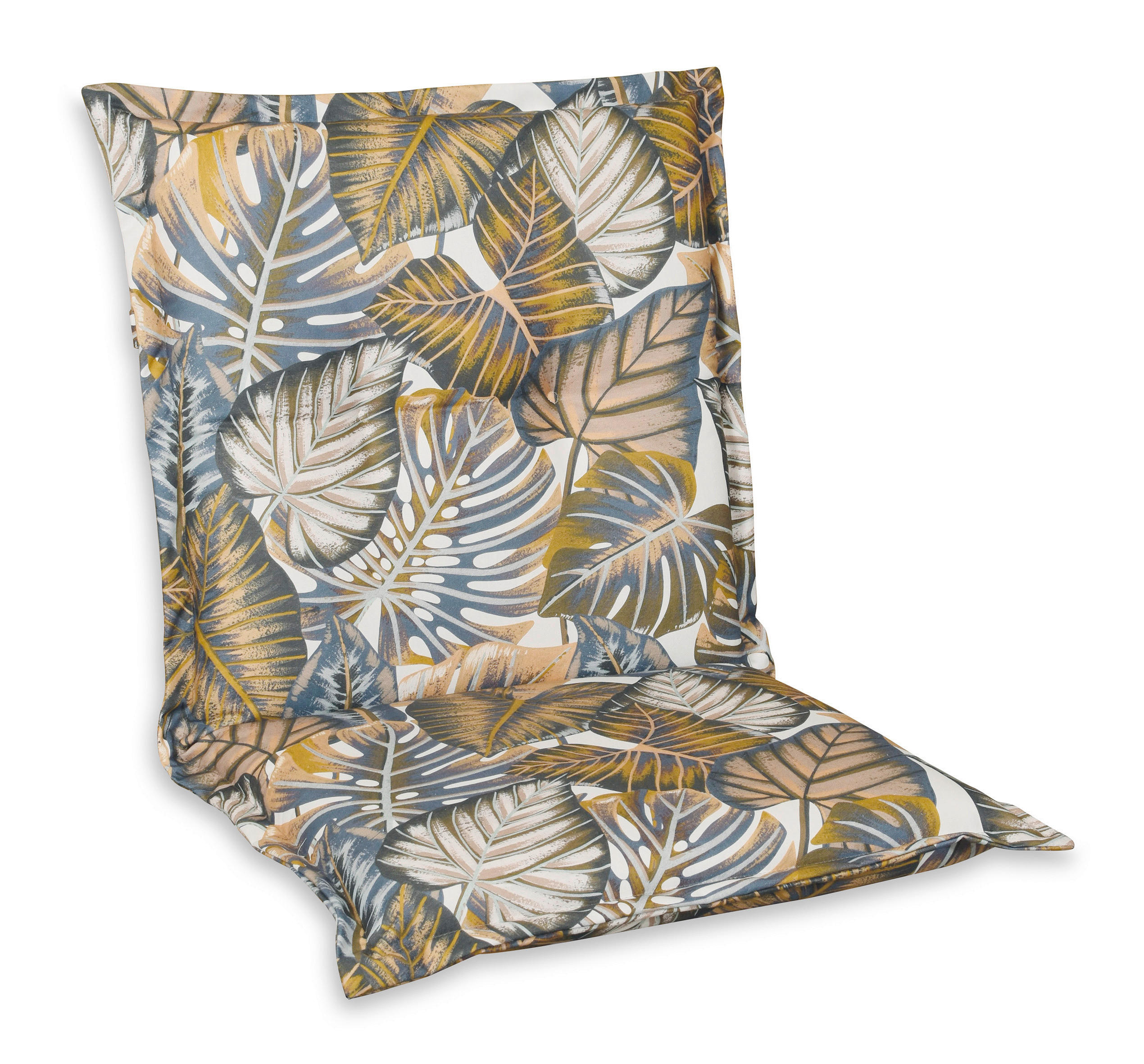 SESSELAUFLAGE Blätter  - Lila/Creme, Basics, Textil (50/9/100cm)