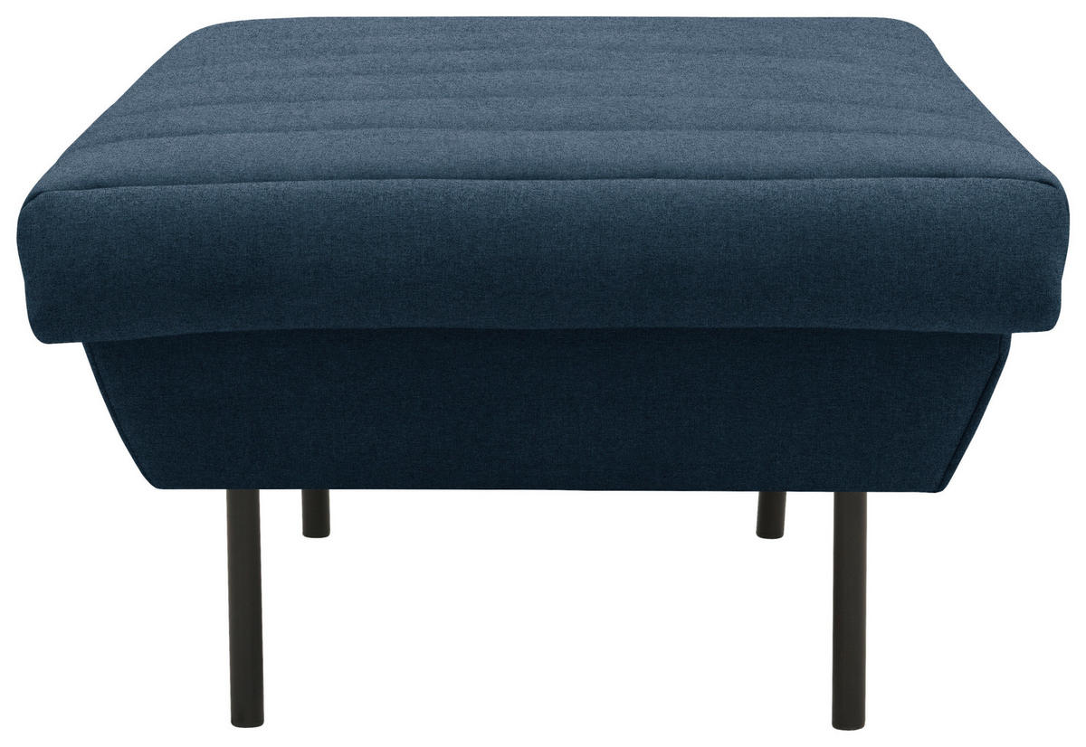 HOCKER Dunkelblau  - Schwarz/Dunkelblau, Design, Textil/Metall (70/45/70cm) - LOOKS by W.Joop
