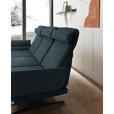 ECKSOFA Petrol Flachgewebe  - Petrol/Schwarz, Design, Textil/Metall (176-217/279-327cm) - Dieter Knoll