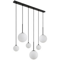 HÄNGELEUCHTE 91/20/117 cm   - Schwarz, KONVENTIONELL, Glas/Metall (91/20/117cm) - Globo