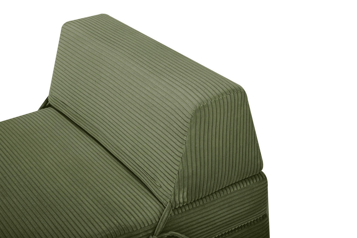 SCHLAFSESSEL Cord Olivgrün    - Olivgrün, Design, Textil/Metall (65/57/81cm) - Livetastic