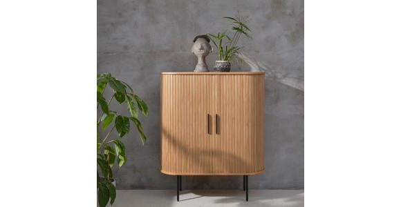 HIGHBOARD Eichefarben  100/118/40 cm  - Eichefarben/Schwarz, Trend, Holz/Holzwerkstoff (100/118/40cm) - Xora