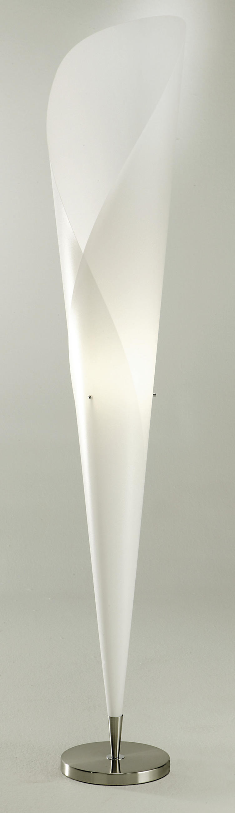 STEHLEUCHTE 30/162 cm    - Chromfarben/Weiß, KONVENTIONELL, Kunststoff/Metall (30/162cm) - Näve