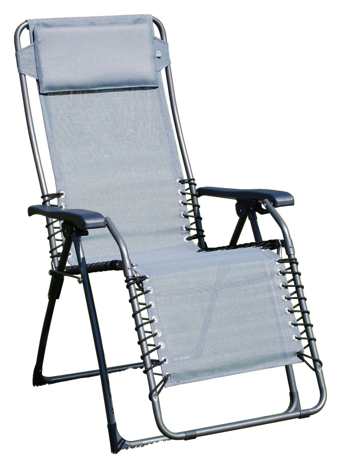 GARTEN-RELAXSESSEL 60/120/64 cm  - Anthrazit/Grau, KONVENTIONELL, Kunststoff/Textil (60/120/64cm)