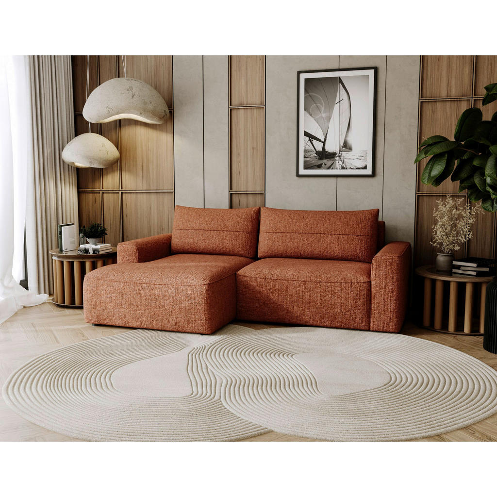Thumbnail - Livetastic Ecksofa, Rost, Textil, 2-Sitzer, Füllung: Schaumstoff, L-Form, Ottomane links, 233x144 cm, Made in EU, Liegef...