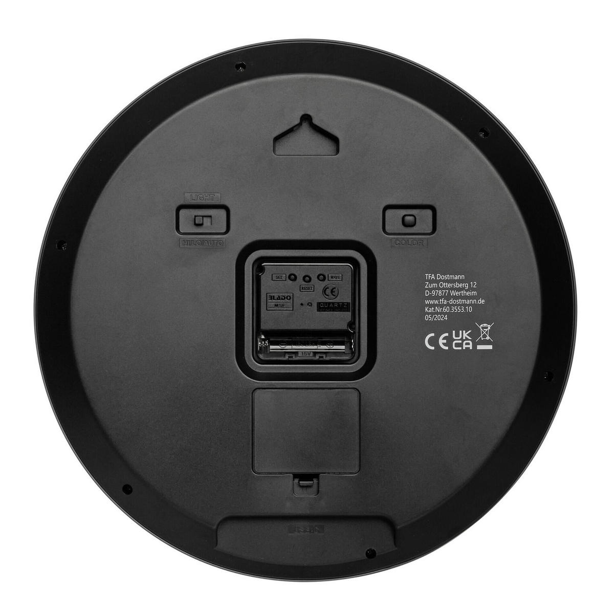 FUNKUHR 30,3/4,5/30,3 cm   - Schwarz, Basics, Kunststoff (30,3/4,5/30,3cm)