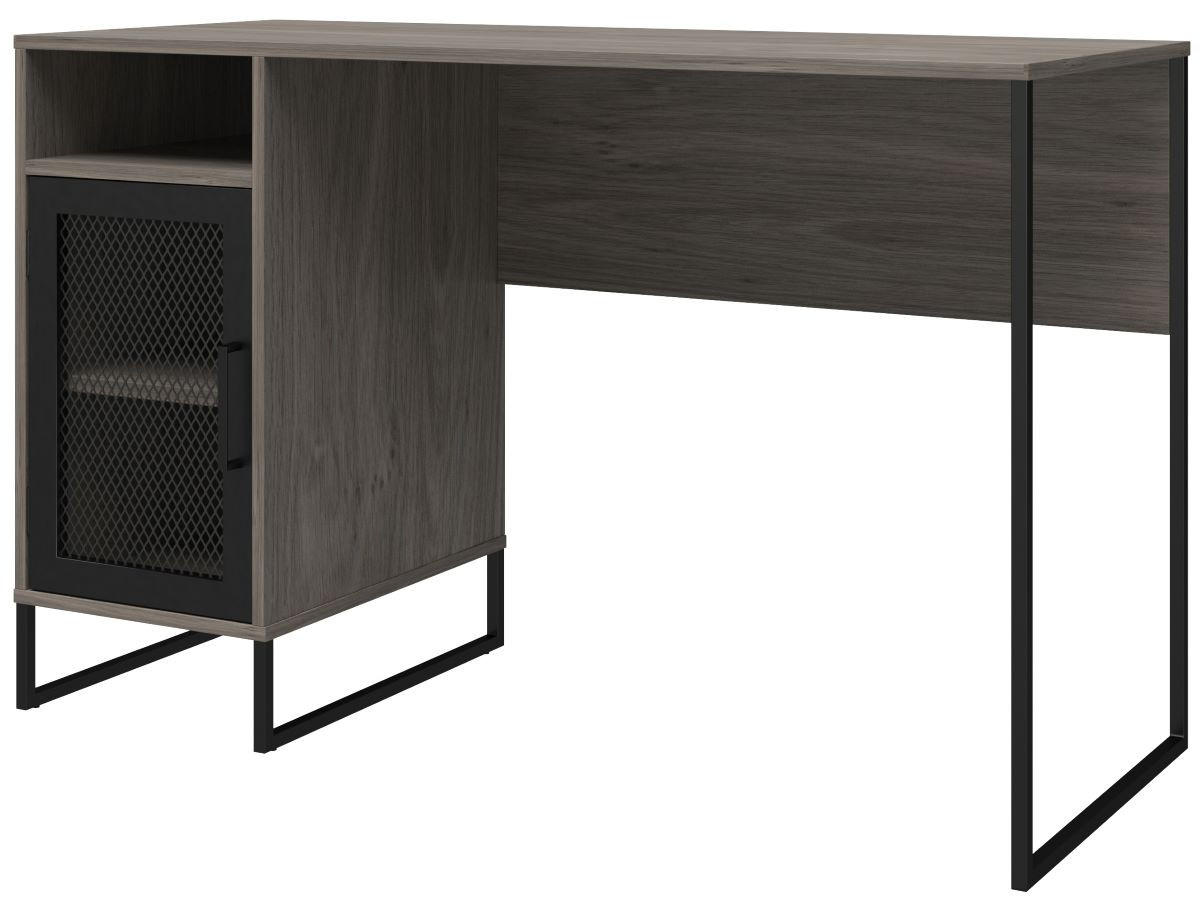 SCHREIBTISCH 121/76/50 cm  in Grau  - Schwarz/Braun, Design, Holzwerkstoff/Metall (121/76/50cm) - MID.YOU