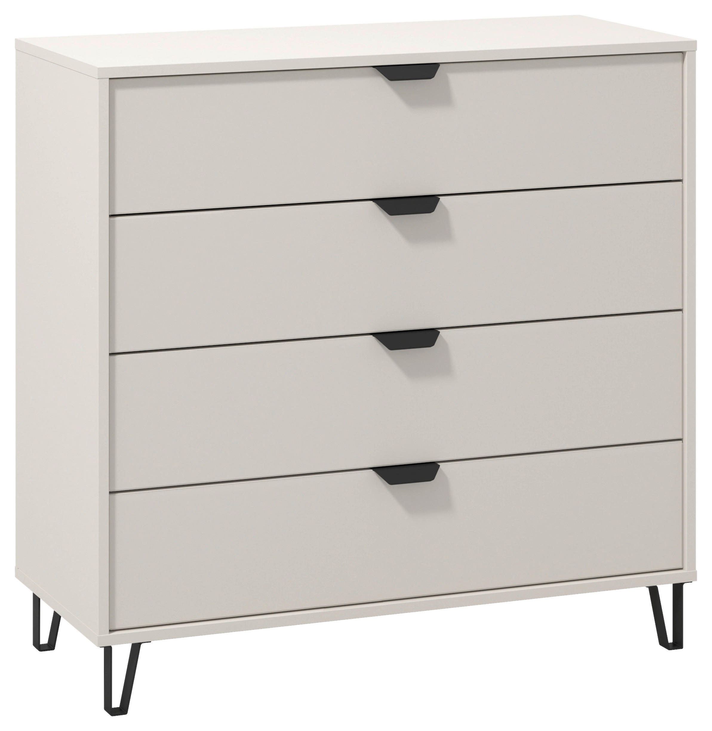 KOMMODE  in 93/90/40 cm  - Kaschmir, KONVENTIONELL, Glas/Holzwerkstoff (93/90/40cm) - Stylife