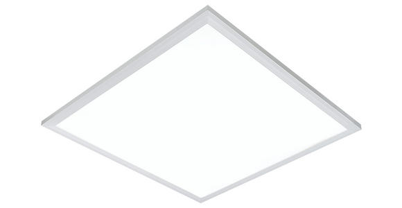Led Deckenleuchte Varena 45x45 cm Dimmbar - Silberfarben/Weiß, MODERN, Metall (45/45cm) - Luca Bessoni
