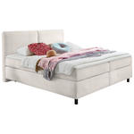 BOXSPRINGBETT 160/200 cm  in Creme  - Creme/Schwarz, KONVENTIONELL, Kunststoff/Textil (160/200cm) - Hom`in