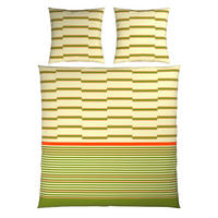 BETTWÄSCHE 200/200 cm  - Orange/Grasgrün, Textil (200/200cm) - Bio:Vio