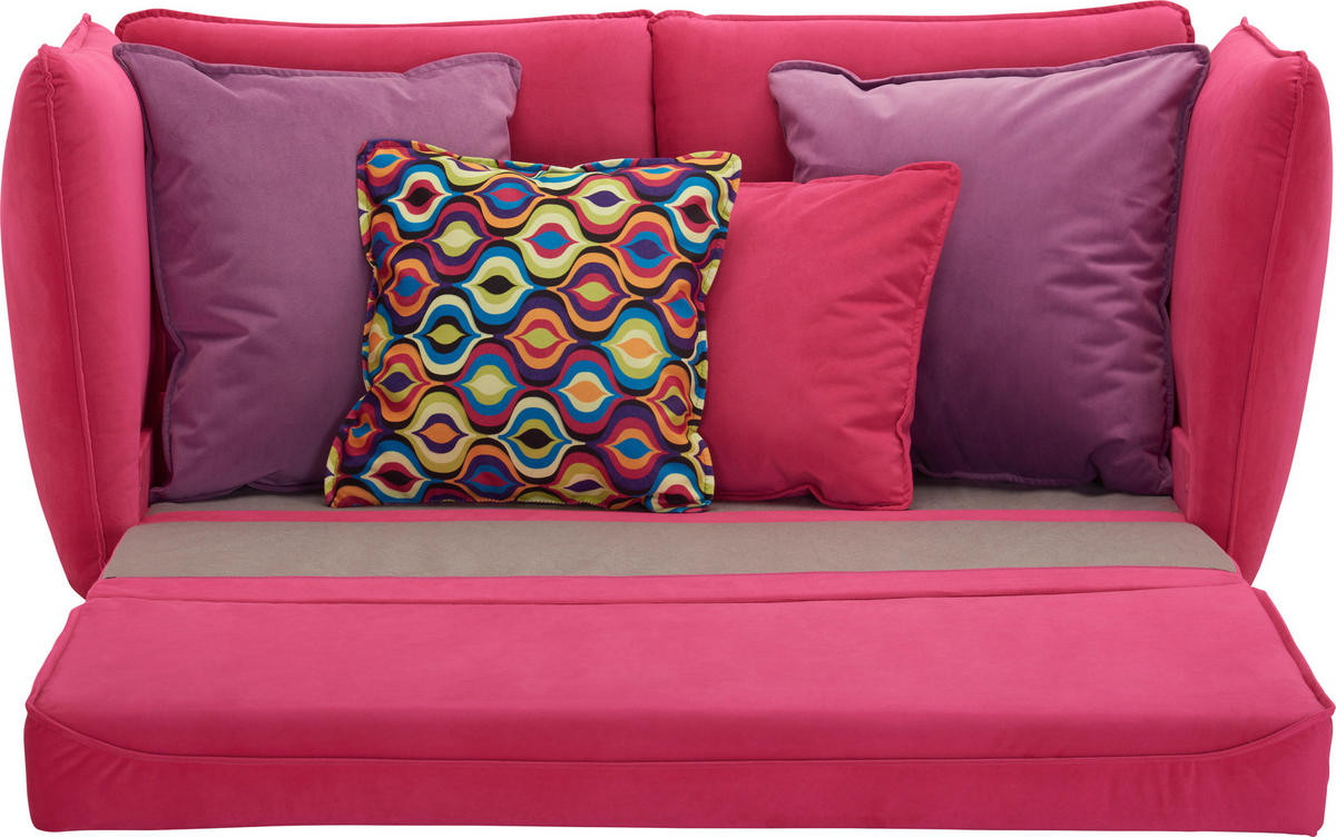 JUGEND- UND KINDERSOFA Mikrofaser Lila, Pink  - Pink/Lila, Design, Kunststoff/Textil (145/63/75cm) - Livetastic