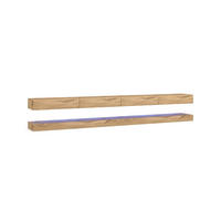LOWBOARD  280/25/34 cm 4 Schublade(n) hängend, Beleuchtung  - Eiche Wotan, Design, Holzwerkstoff (280/25/34cm) - MID.YOU