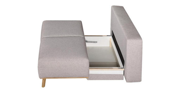 BOXSPRINGSOFA Hellgrau - Hellgrau, MODERN, Holz/Textil (203/97/107cm) - Dieter Knoll