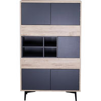 HIGHBOARD  in 78/130/39 cm  - Anthrazit/Schwarz, Design, Holzwerkstoff/Metall (78/130/39cm) - Livetastic