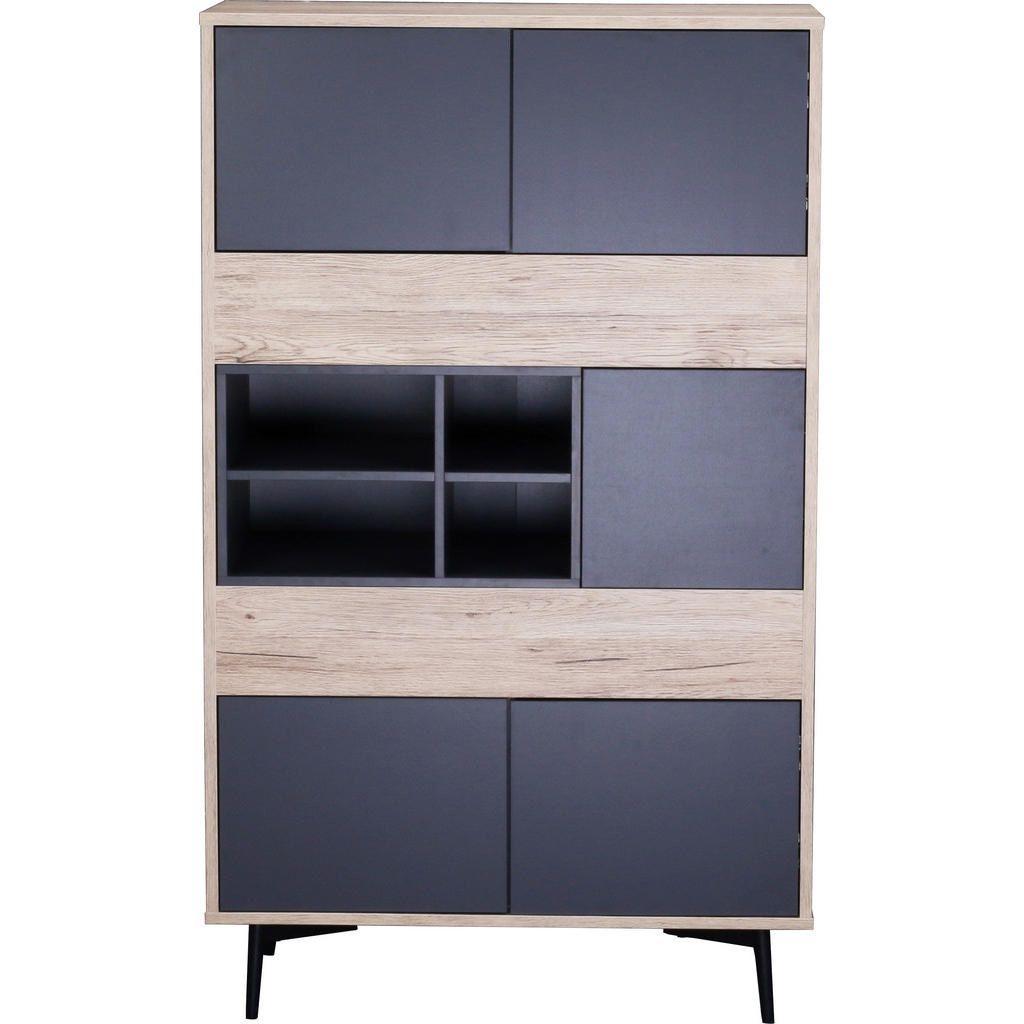 Highboard Anthrazit, Naturfarben B: 78cm