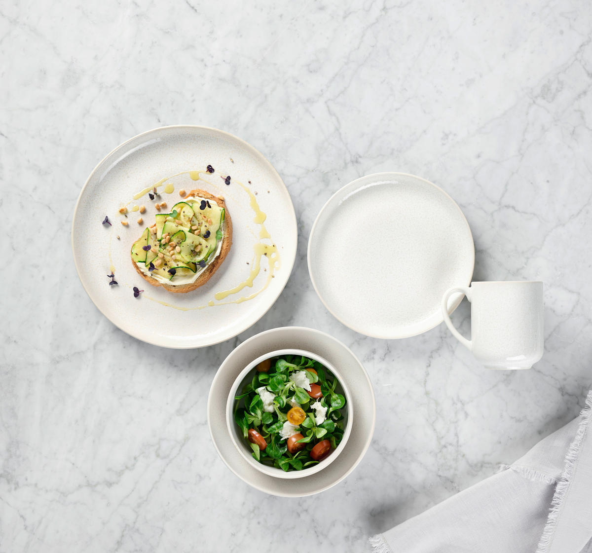 KOMBISERVICE Beige Marbella 20-teilig 4 Personen  - Beige, Trend, Keramik - Novel