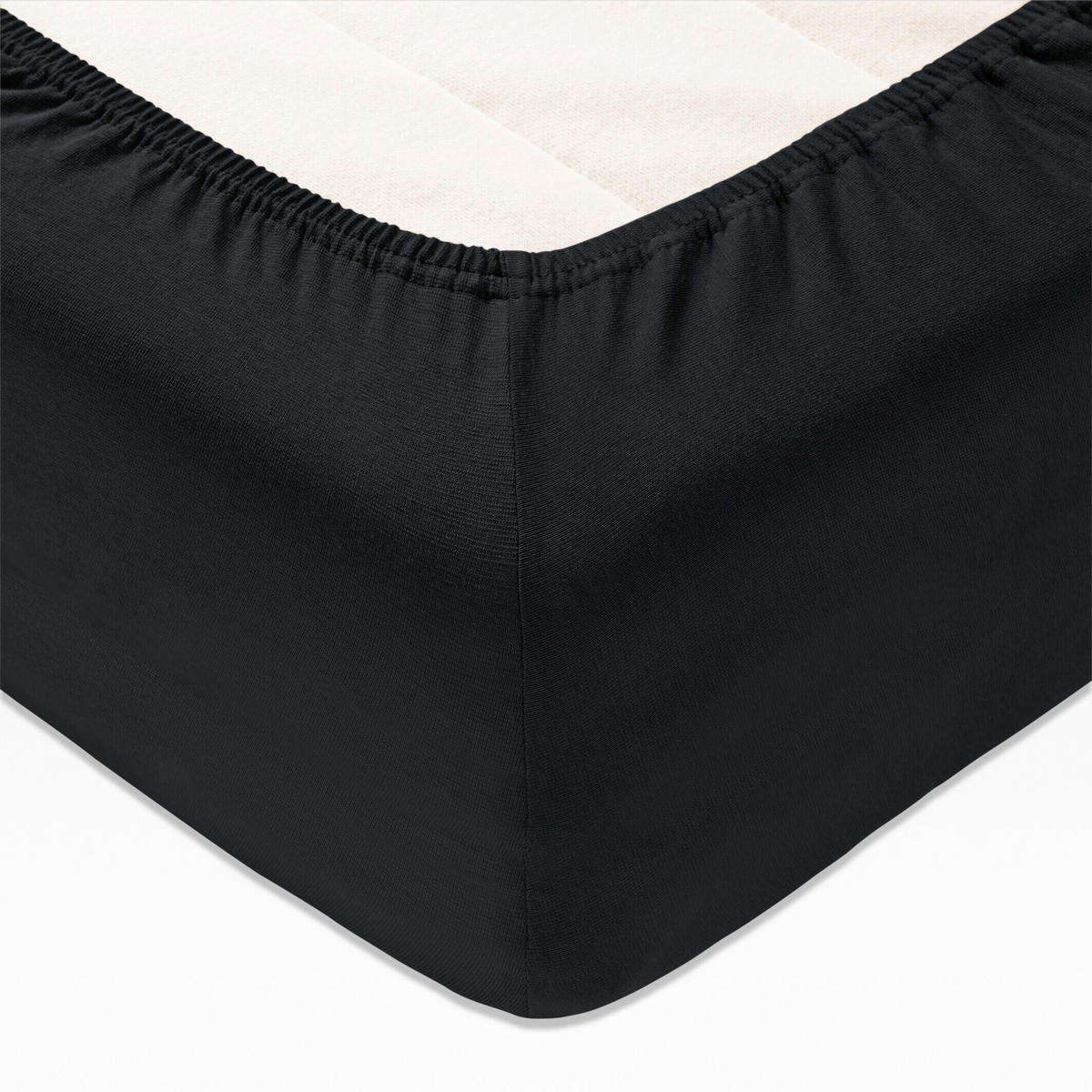 BOXSPRING-SPANNLEINTUCH 180-200/200 cm Jersey  - Schwarz, Basics, Textil (180-200/200cm) - Joop!