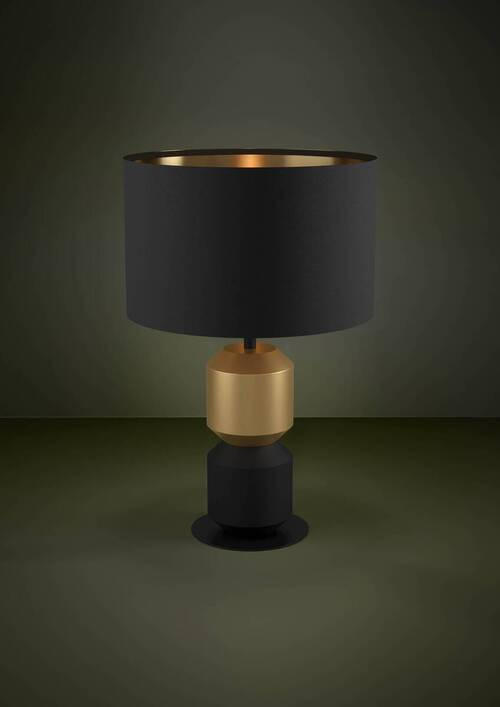 BORDSLAMPA 32,0/49,0 cm   - mässingsfärgad/svart, Klassisk, metall/textil (32,0/49,0cm) - Eglo