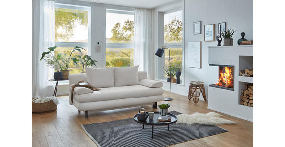 SCHLAFSOFA mit Cord Naturfarben - Schwarz/Naturfarben, KONVENTIONELL, Kunststoff/Textil (196/77/92cm) - Carryhome