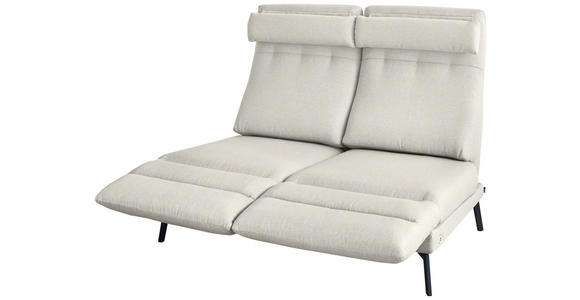 2-SITZER-SOFA in Flachgewebe Naturfarben  - Schwarz/Naturfarben, Design, Textil/Metall (178-226/83-113/96-177cm) - Dieter Knoll