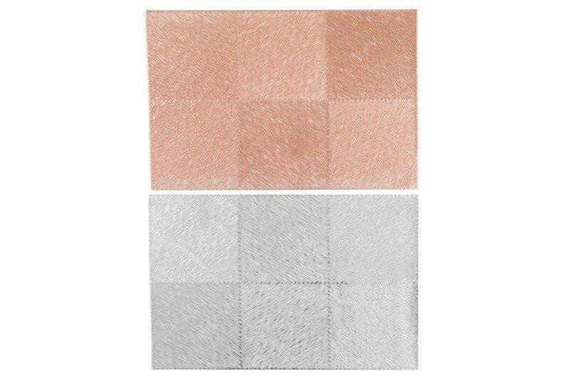 SUPORT DE FARFURIE 30/45 cm textil   - argintiu/auriu rose, Basics, textil (30/45cm)