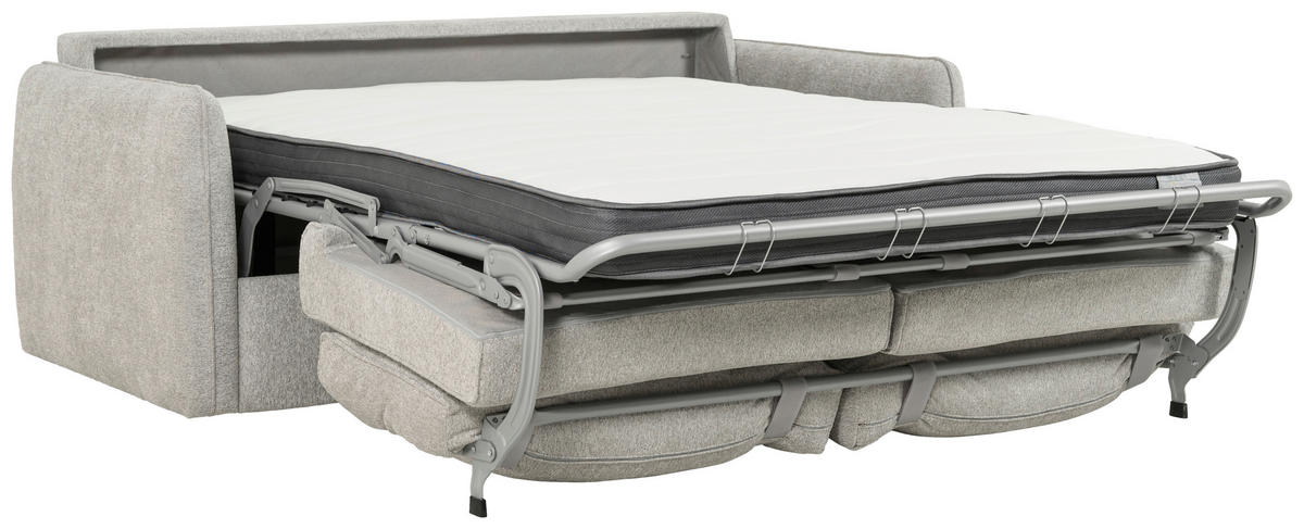 BÄDDSOFFA i ljusgrå  - ljusgrå, Klassisk, metall/trä (191/86/98cm) - Best Price