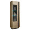 VITRINE in Grau, Eiche Artisan  - Eiche Artisan/Grau, Design, Glas/Holzwerkstoff (60/194/40cm) - MID.YOU
