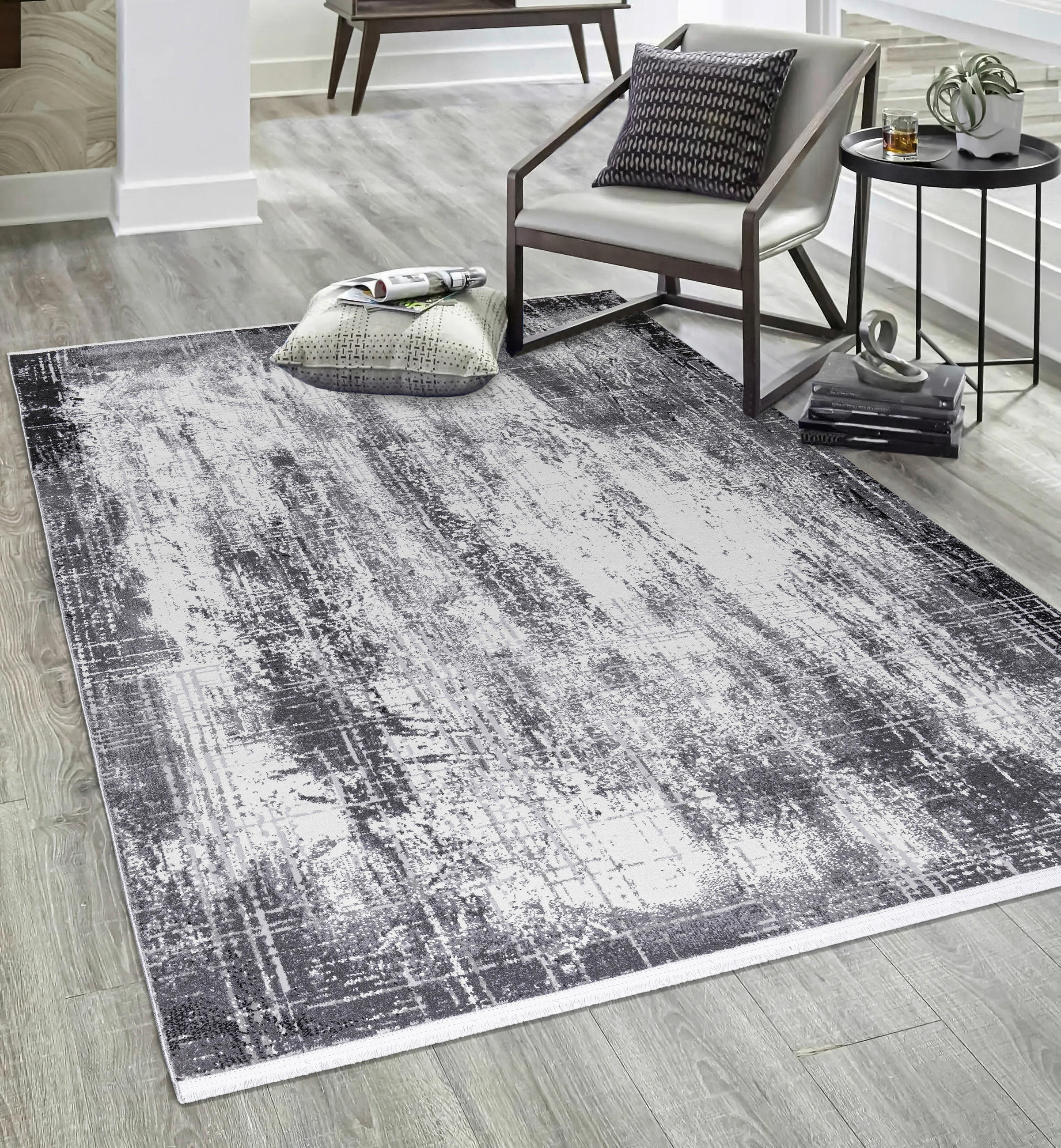 WEBTEPPICH 80/150 cm Grau  - Grau, Design, Textil (80/150cm) - Novel