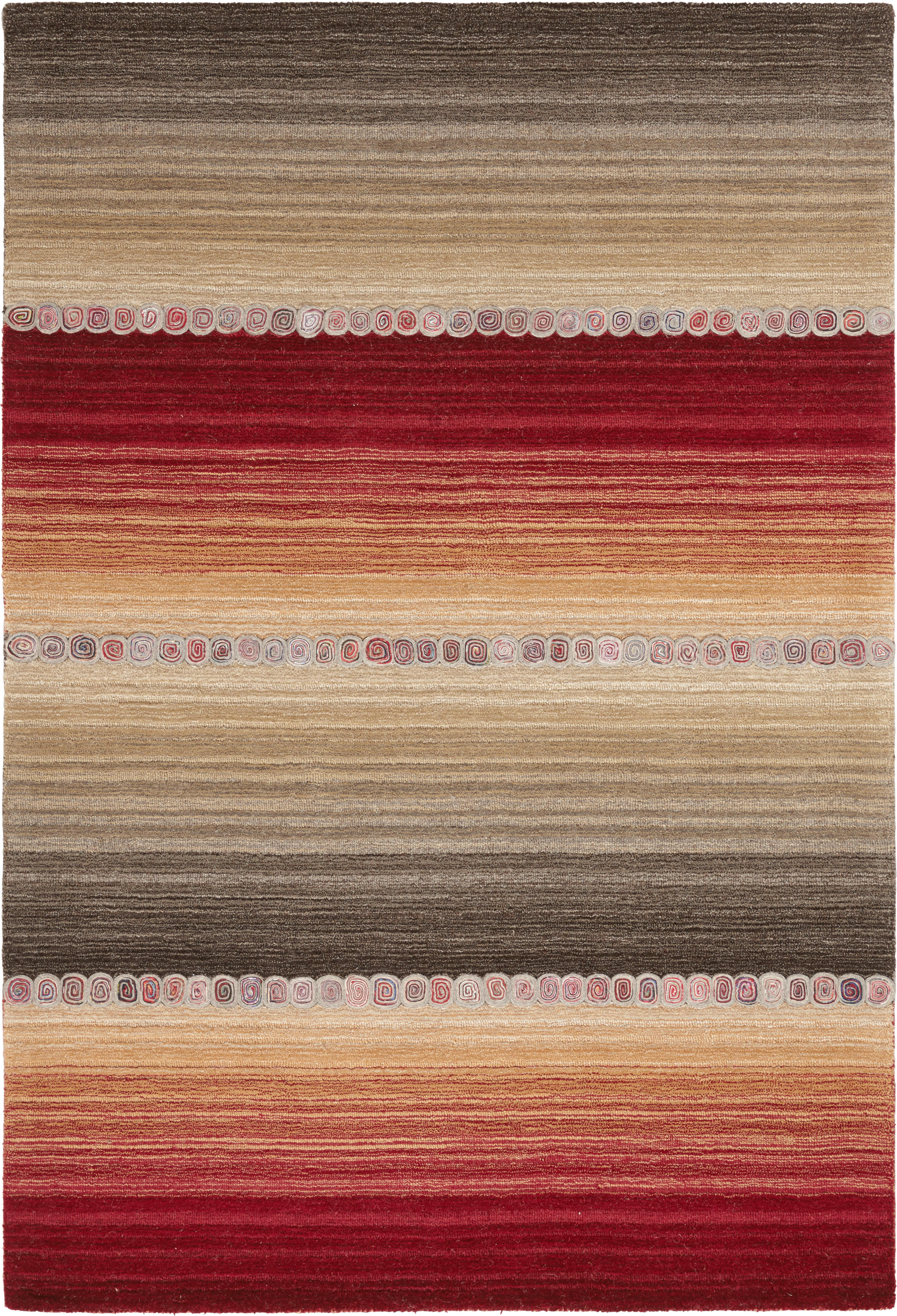 ORIENTTEPPICH 90/160 cm Twilight in Red Grau, Rot  - Rot/Grau, KONVENTIONELL, Textil (90/160cm) - Cazaris