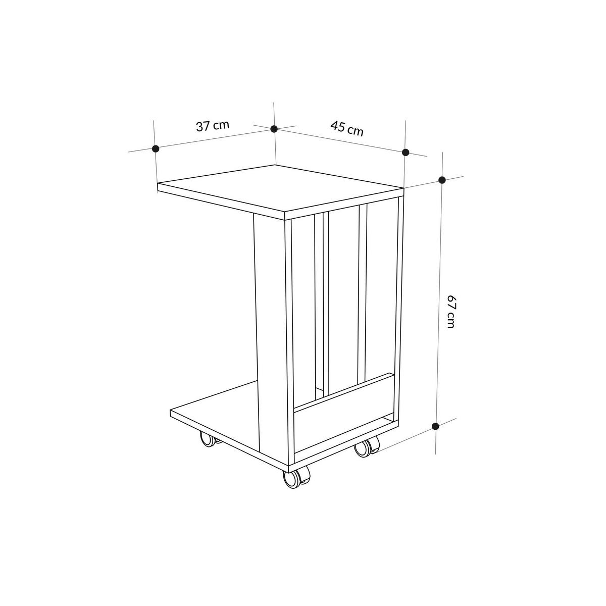 BEISTELLTISCH in Holzwerkstoff 37/45/60 cm  - Weiss, Design, Holzwerkstoff/Kunststoff (37/45/60cm) - Livetastic