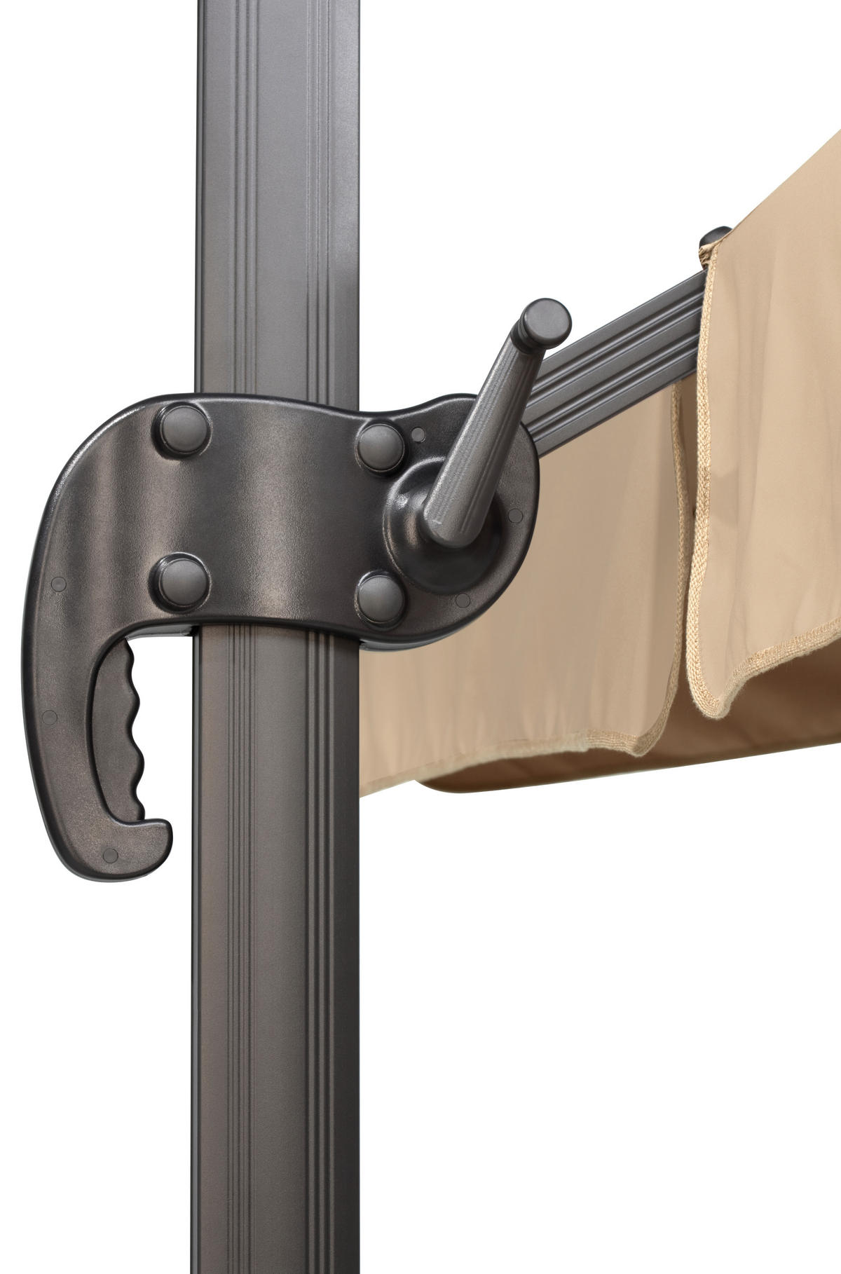 AMPELSCHIRM   - Anthrazit/Naturfarben, Basics, Textil/Metall (359/273/300cm) - Schneider