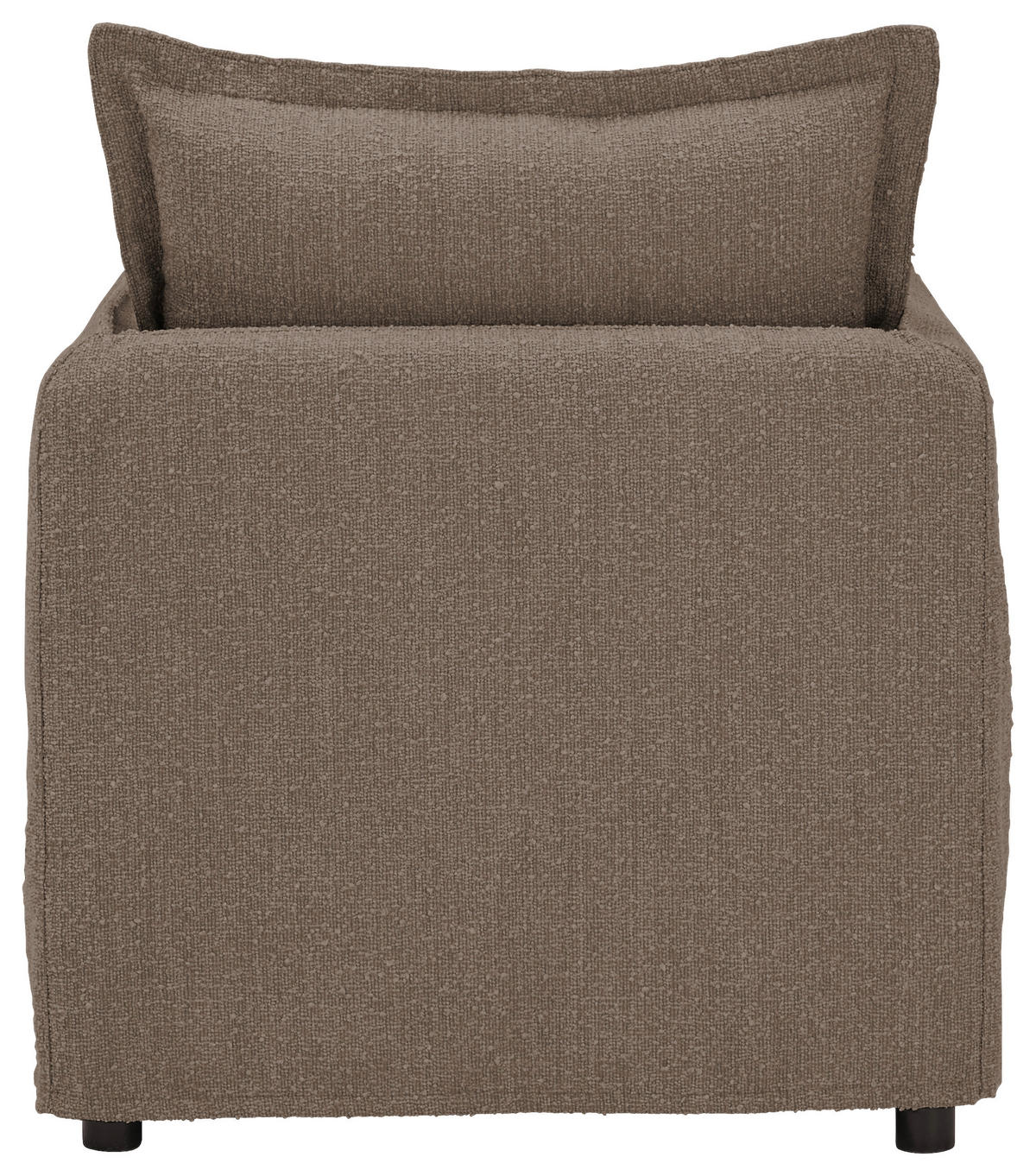 HUSSEN-SESSEL Flachgewebe, Bouclé Braun    - Schwarz/Braun, Trend, Textil/Metall (120/82/98cm) - Livetastic